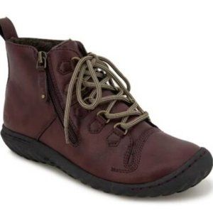 JBU Women's Della Lace-Up Zip High-Top Sneakers - 7.5 Burgundy